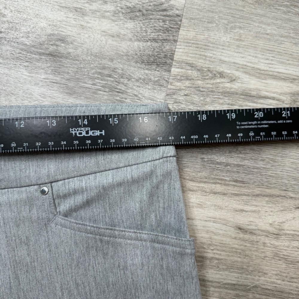 Hilary Radley Womens Pull On Straight Leg Pants Gray Heather Stretch Size Large - Picture 9 of 11